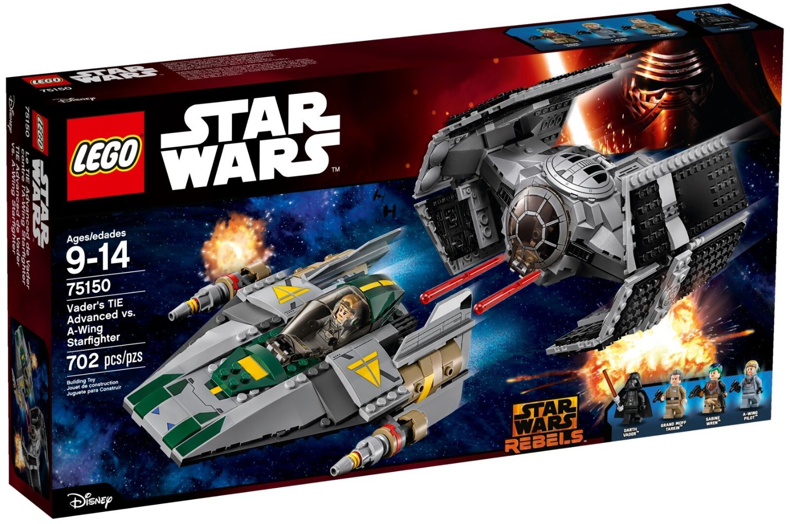LEGO 75150 - TIE Advanced di Vader contro A Wing Starfighter