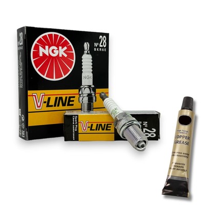 4x Zündkerzen V-Line NGK für Opel Zafira B 2.2 150 PS Bj. 2005-2011 +Paste