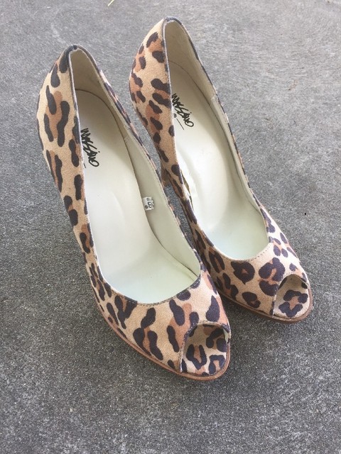 animal print open toe heels