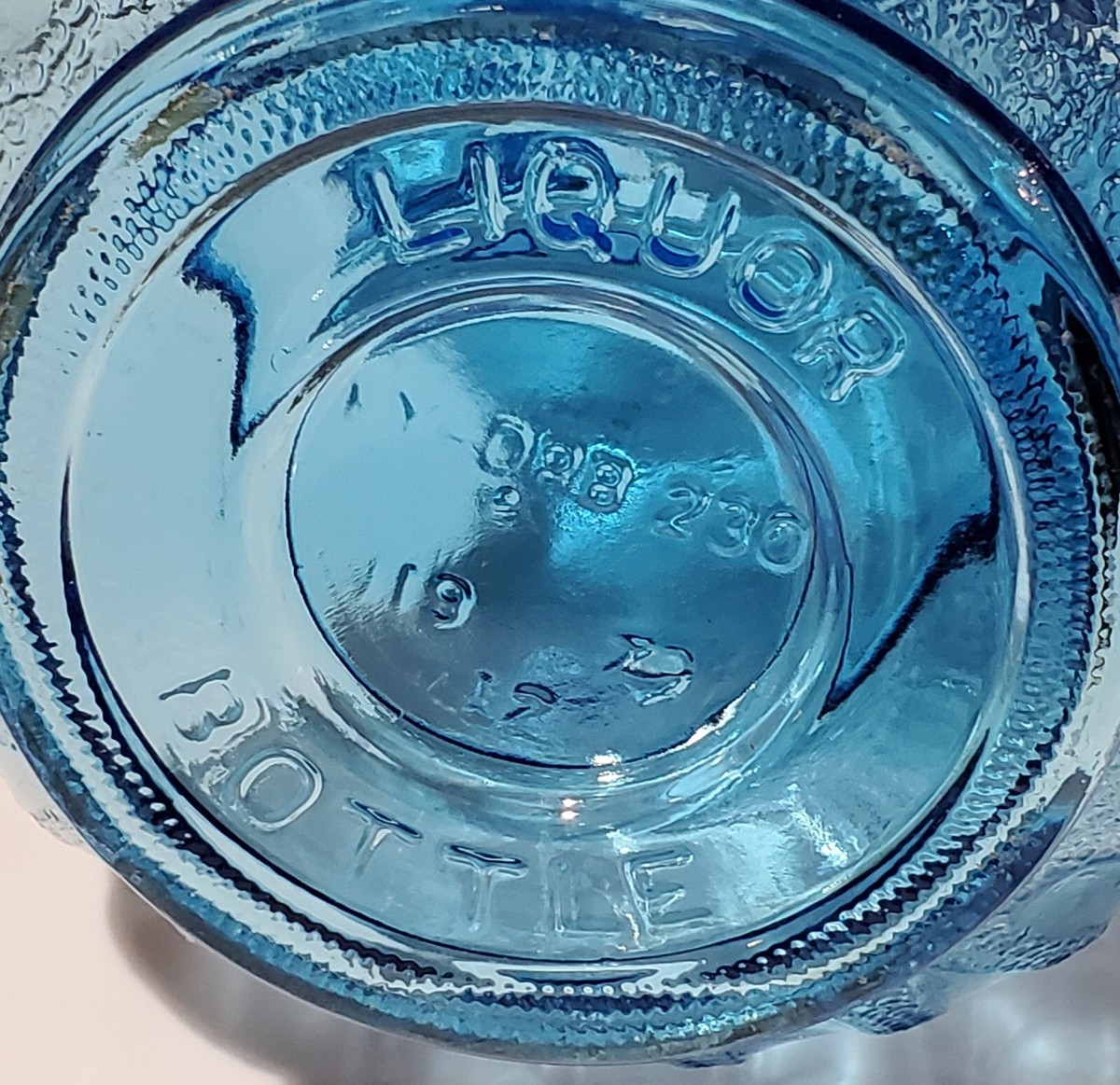 Decanter Vintage Blue Glass Liquor 13