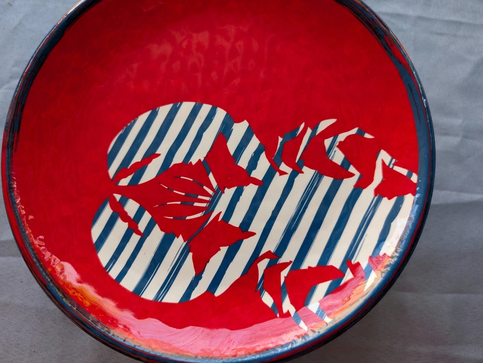 Tommy Hilfiger омар пластина набор из 4 меламин красный белый синий патриотический морской - Изображение 4 из 4