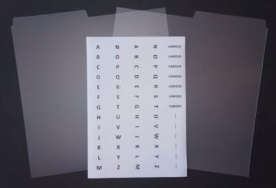 12'' Album LP dividers clear vinyl pack of 50