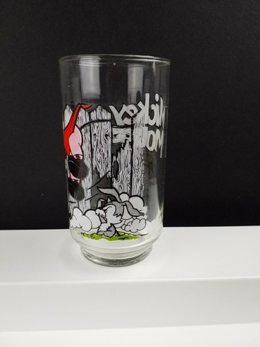 Vintage Mickey Mouse Club Glass Walt Disney Productions Tumbler Pogo Stick - Picture 3 of 7