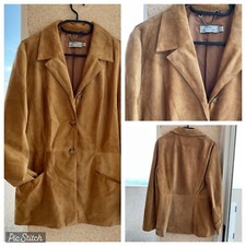 Womens Jacket Suede Tan Blazer Vintage Unique Designer Worn On Film Inc Uk Pp