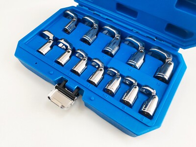 12 STCK. KRÄHEN FUSS FLEXI KOPF STECKSCHLÜSSEL-SET 3/8 ZOLL DR 8 - 19 MM KRÄHENFÜSSE 6PT