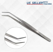 DIAMOND GERMAN-TYPE TWEEZERS 165MM FINE ANGLED POINTED TIP JEWELRY MAKING TOOL