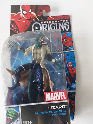 Spiderman Origins - Lizard Super Posable Figur 2005 Marvel Hasbro 