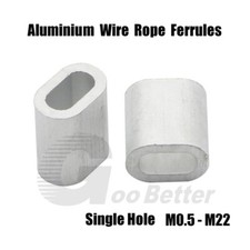 Wire Rope Ferrules Aluminium Single Hole Sleeves Crimping For Wire Rope M0.5-M22