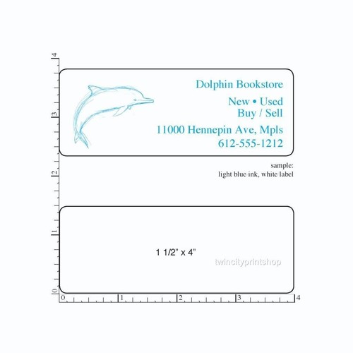 Printed Clear Stickers 50 Custom Full Color Polyester Rectangle 1.5" x 4" Labels - Picture 3 of 3