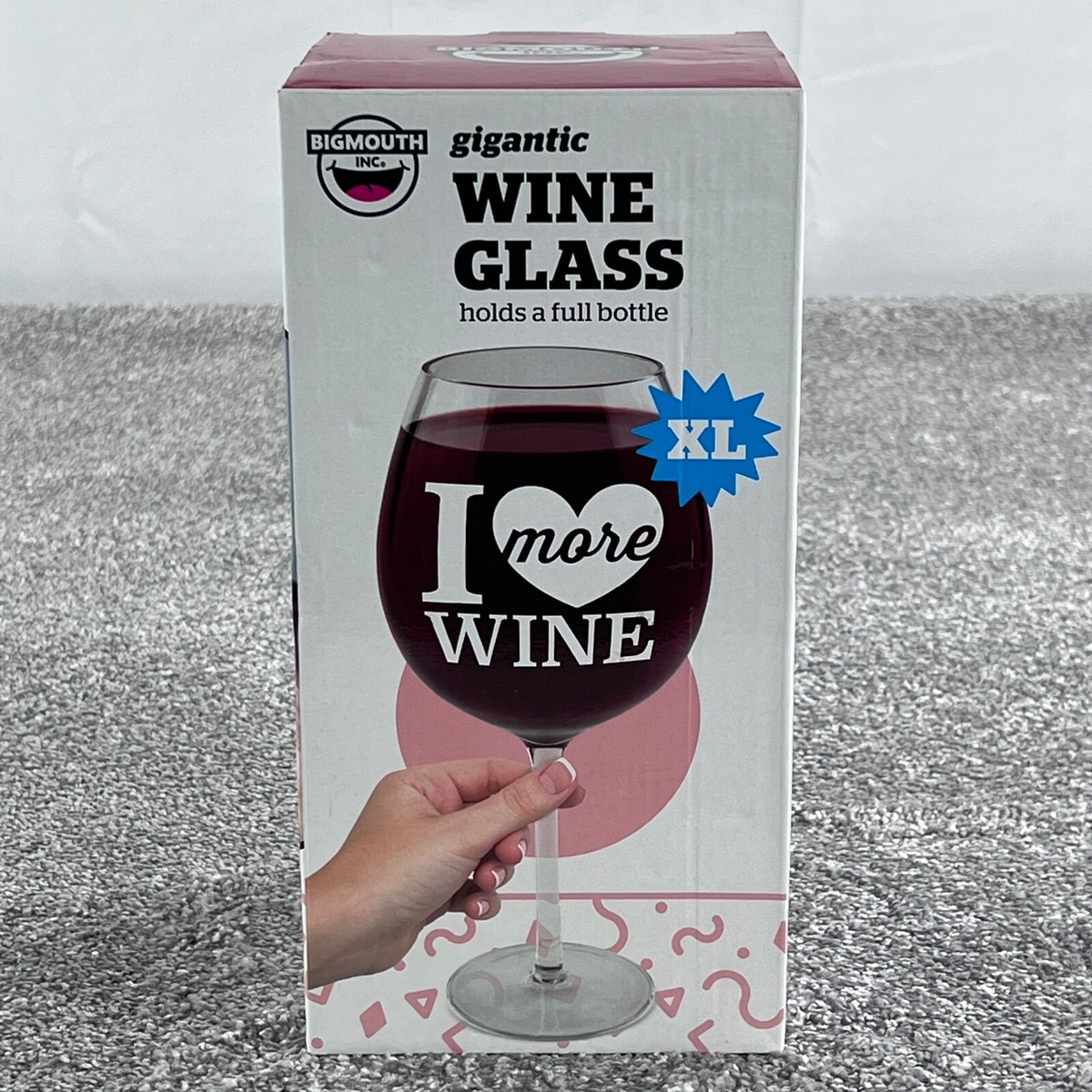 Bigmouth Inc. Gigantic Wine Glass 750 ml Extra Large Full Bottle Novelty XL