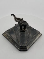 Weidlich Brothers Art Deco Elephant Compact Vanity Box, Etched Phi Beta Pi