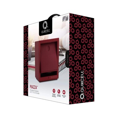Quikcell Piazza schwarz Bluetooth tragbarer drahtloser Lautsprecher mit Neigung zum Aktivieren