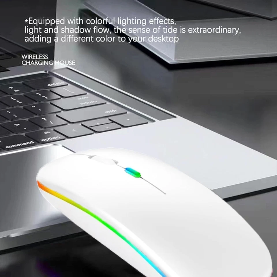 Ergonomic Wireless Mouse Dual Mode LED Rechargeable for PC, Mac, Tablets & More - Image 4 of 4