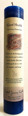 GOOD HEALTH Crystal Journey Reiki Charged Candle Herbal Magic Pillar - Free Ship