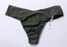 Hanky Panky Women's BreatheSoft Natural Rise Thong Panty ZG3 Green Medium NWT