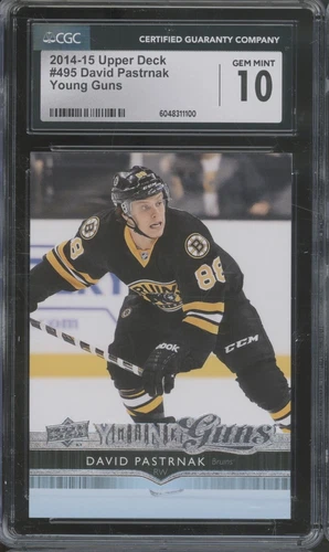 2014 Upper Deck Young Guns #495 David Pastrnak RC Rookie Gem Mint CGC 10