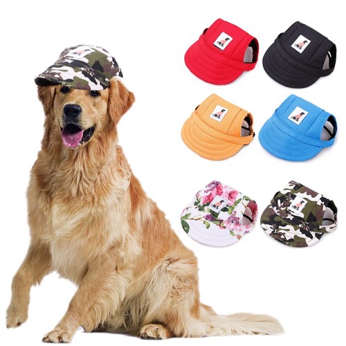 Dog Baseball Cap Outdoor Pet Sun Hat Summer Canvas Visor Puppy BZ eBay