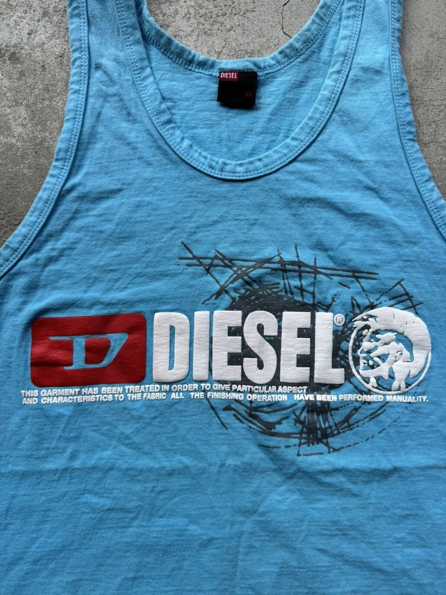 DIESEL タンクトップ y2k グランジ レア DIESEL ディーゼル タンクトップ Y2K メタル レディース 黒