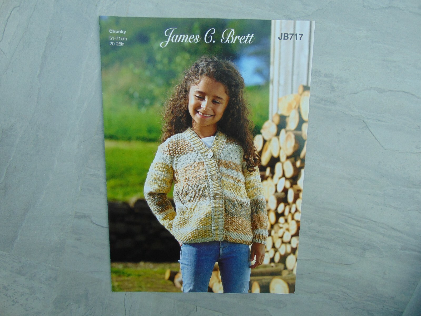 James C Brett Chunky Knitting Pattern JB717 Cardigan  20 - 28 in
