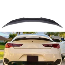 For Infiniti Q60 2017-2022 Real Carbon Fiber Rear Trunk Spoiler Wing PSM Style