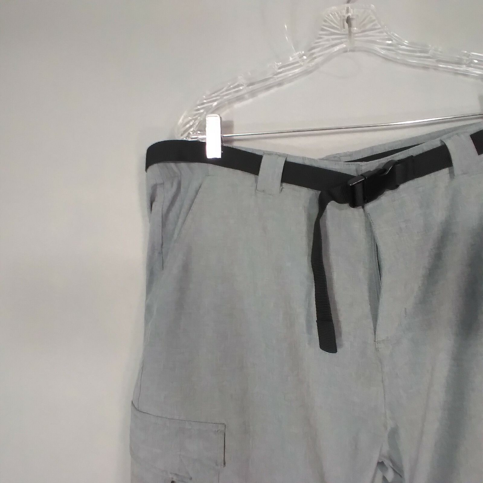 Reel Legends cargo pants shorts combo men's 38 x 30 Gray Flex stretch