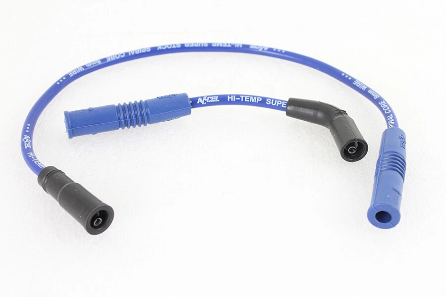 Juego de cables de encendido Accel 8 mm S/S núcleo espiral azul para Harley Davidson Foto 4 de 4