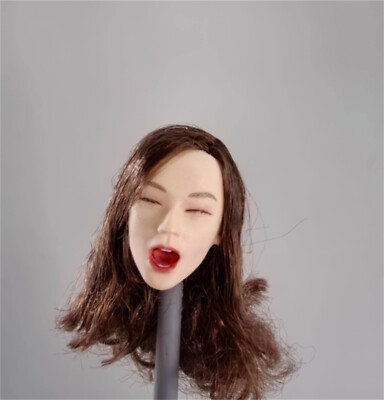 1:6 Scale Open mouth CLose eys Female Head Sculpt Expression F 12''  figure toys