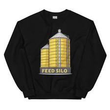 Feed Silo Farming Rural Life Agriculture Crewneck Sweatshirt