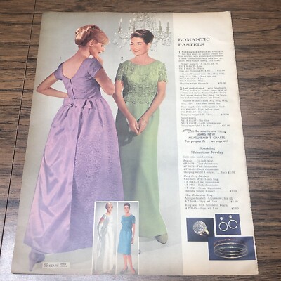 sears womens party dresses 1964 Sears Christmas catalog brocade cocktail dresses