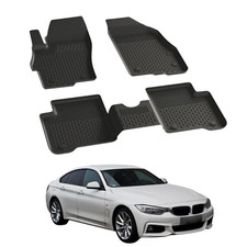 Fußmatten für BMW F36 Gran Coupe 4er 2014-2020 | Premium Fußmatten Schwarz