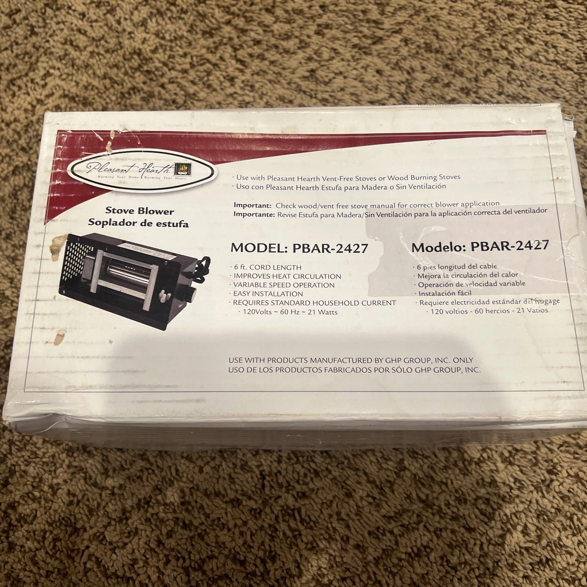 Pleasant Hearth Wood Stove Blower Variable Speed PBAR-2427 NEW | eBay
