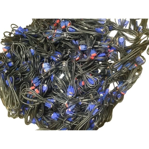 JOBLOT x 100 VGA TO VGA CABLES 15PIN FOR MONITOR PC VIDEO  - Image 3 of 4