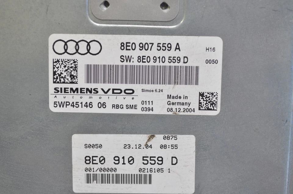 Unidad de módulo de control del motor Audi A4 2007 2,0 L 8E0907559A Ecm D63 016 Foto 3 de 4