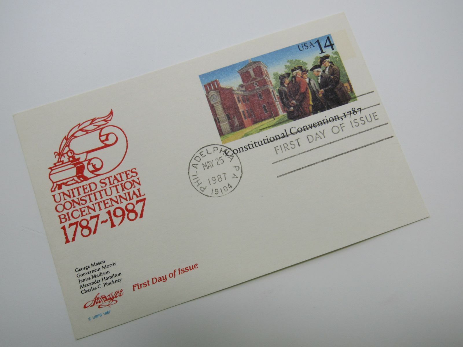 USPS Scott UX116 14c Constitutional Convention 1787 First Day of Issue