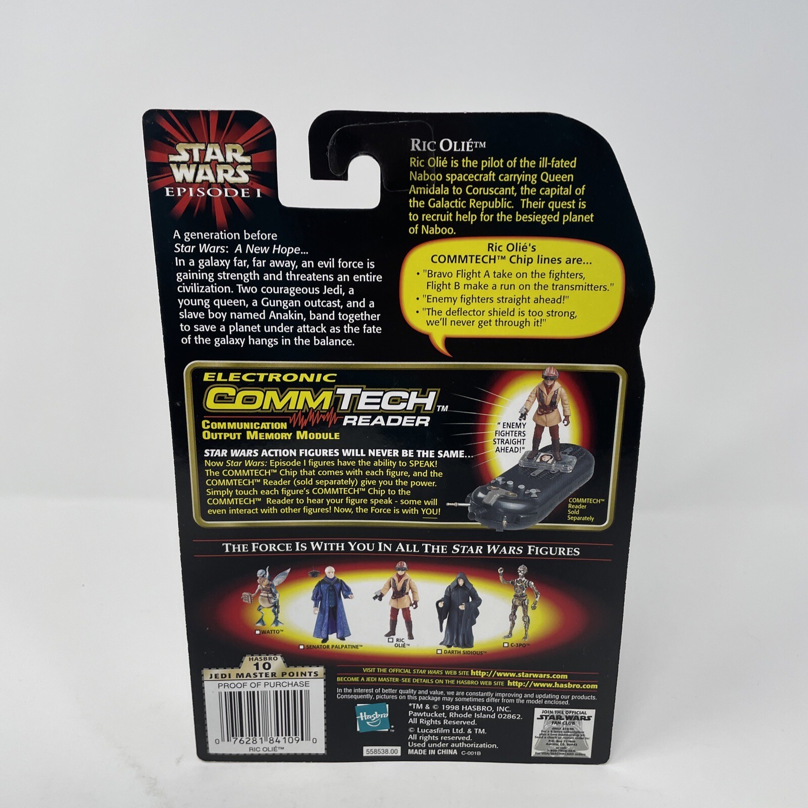 Hasbro Star Wars Episode 1 Ric Olie W/helmet And Blaster 3.75” Action