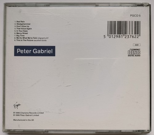 PETER GABRIEL So CD UK 1986 Nimbus England smooth case Genesis King Crimson - Bild 4 von 7