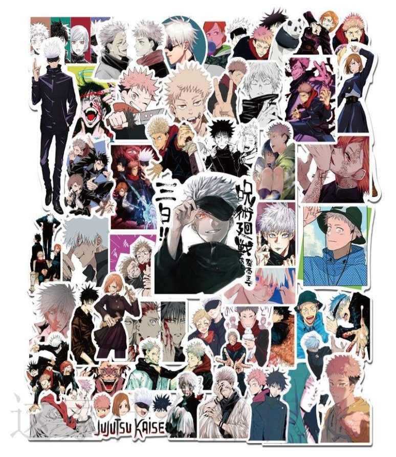 Mix 50 PCs Jujutsu Kaisen Anime Luggage Notebook Laptop Sticker