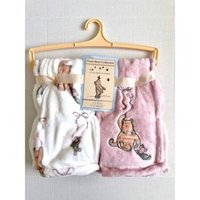 Pooh Bear Collection Winnie The Pooh Pink Baby 2 pc Blanket 30" x 40"