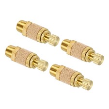 4pcs Pneumatic Exhaust Muffler, 1/8" NPT Sintered Bronze Muffler