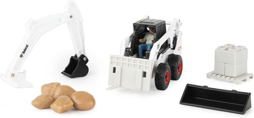 TOMY 1/32 Bobcat Skid Steer Construction Toy Set, 15 PC 16504