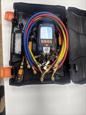 Testo 558s Kit w/552i Vacuum Probe, 115i Clamps Thermometer, Hoses Case