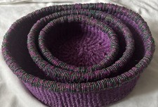 Zestaw trzech koszyków na słomkę 