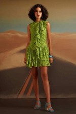 Anthropologie Verb by Pallavi Singhee Lace Ruffle Mini Dress Women's