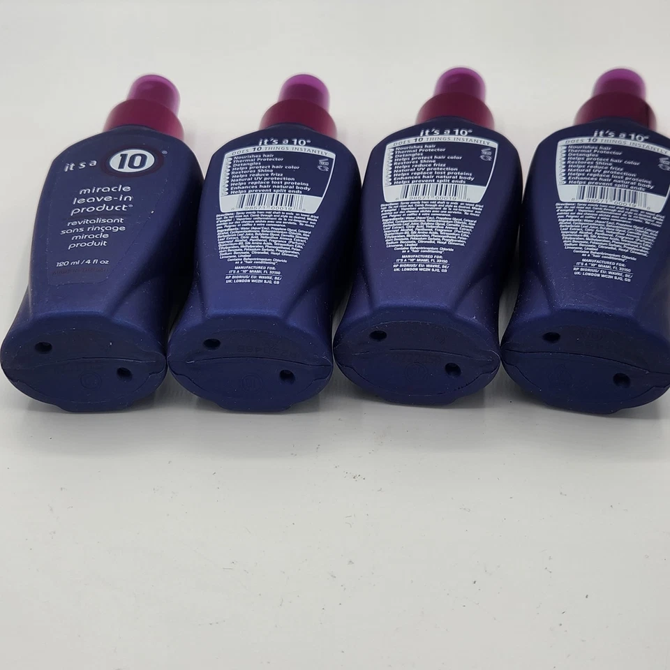 NEW 4pk It's a 10 Miracle Leave-in Hair Product 4 oz Shine Repair Protector - Image 3 of 3