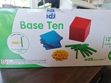 edxeducation Four Color Plastic Base Ten Blocks - 121 Pieces - Hands-on Math ...