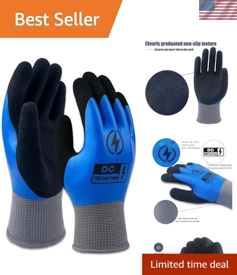 Insulated Electrician Gloves 1000V,ASTM D120 Certified High Voltage Resistant...