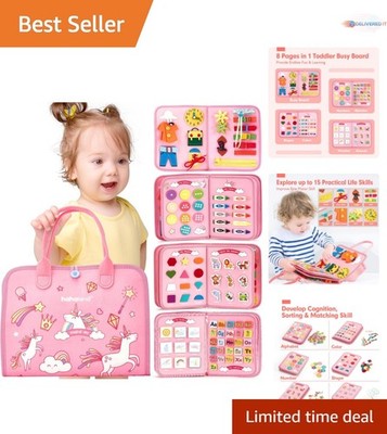 Toddler Busy Board Montessori Educational Toys 3  Old Girl Gifts Travel