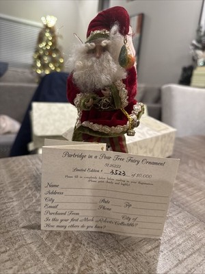 Mark Robert s Partridge In a Pear Tree Fary Ornament Limited Edition ￼
