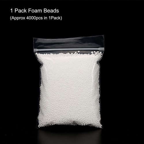 Foam Beads Foam Balls 2-3mm White 1 Pack Approx 4000pcs - Picture 4 of 7