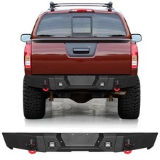 Vijay New Black Steel Rear Bumper For 2005-2021 Nissan Frontier Wd-rings